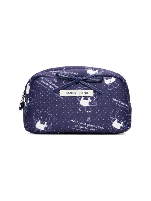 SANDY LIANG Navy Smol Pouch