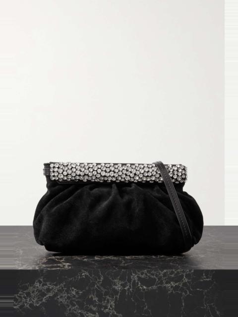 Isabel Marant Luzes crystal-embellished leather and suede shoulder bag
