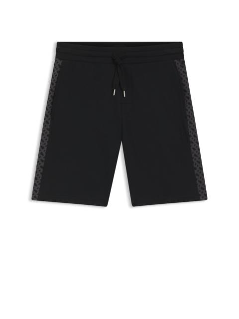 BOSS SHORTS WITH MONOGRAM-PATTERN PANELS