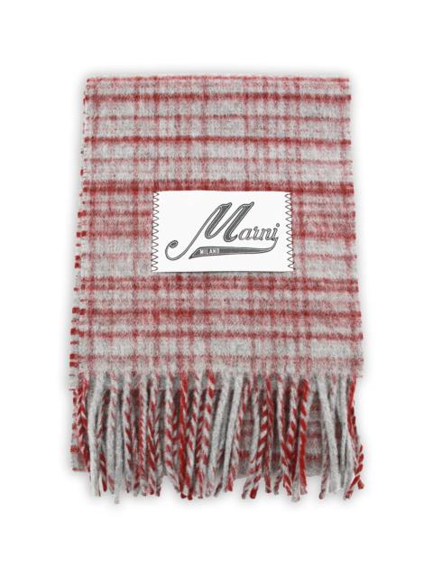 Marni Marni Check Fringed Scarf