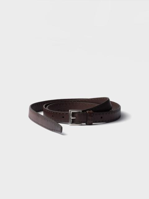 Prada Antiqued leather belt
