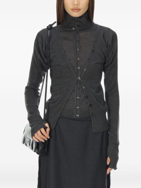 LOW CLASSIC layered fitted cardigan