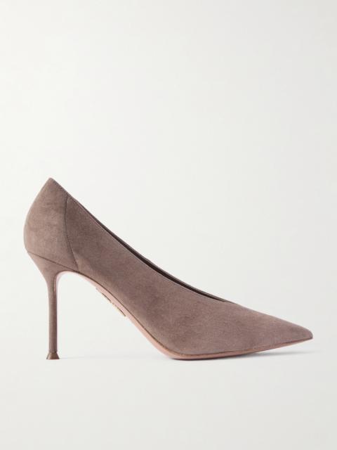 AQUAZZURA Voltaire 85 Suede Pumps