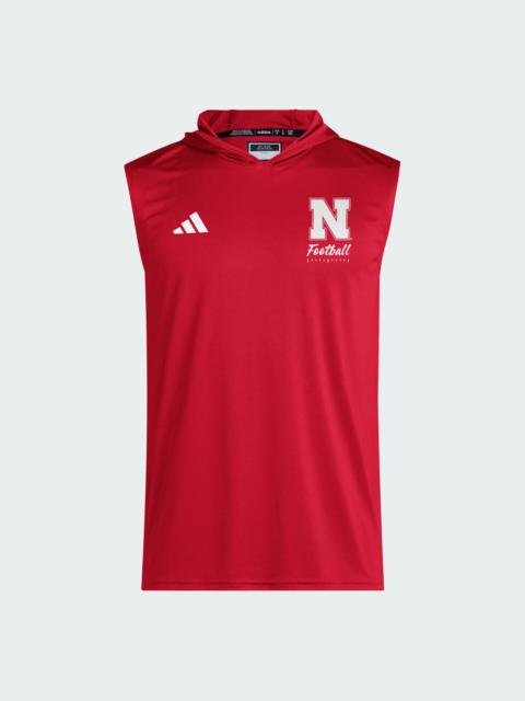adidas Nebraska Cornhuskers Mens D4T Sleeveless Hoodie