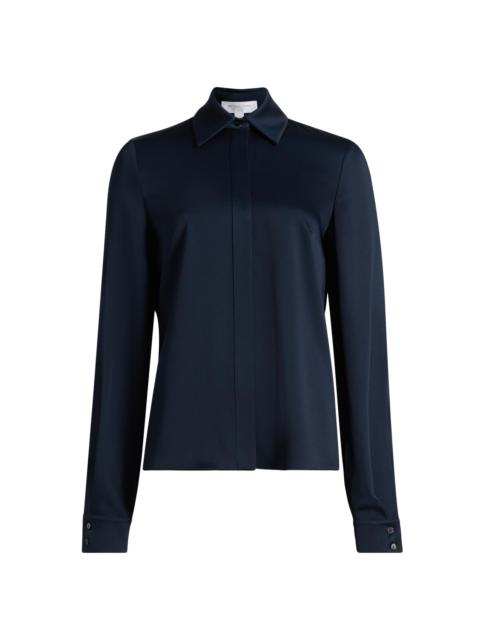 MICHAEL KORS COLLECTION Women's Split-Sleeve Satin Shirt - Midnight