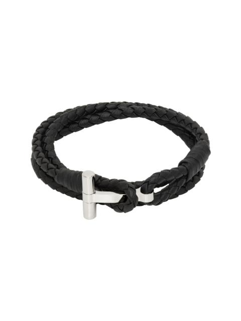 TOM FORD Braided Leather T Bracelet