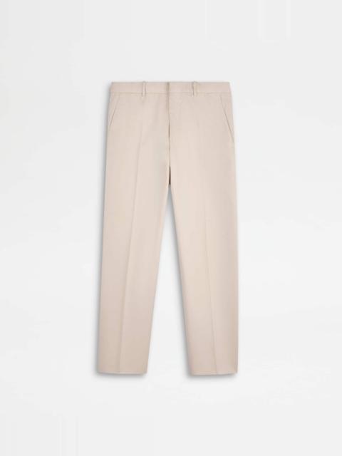 Tod's CHINO PANTS IN COTTON - BEIGE