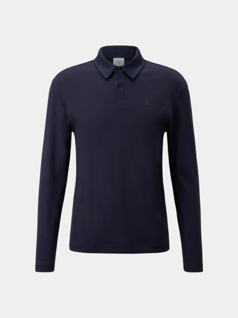 Mika Longsleeve polo shirt in Navy blue