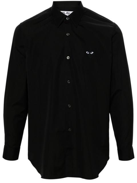 Comme des Garçons PLAY Heart-patch poplin shirt