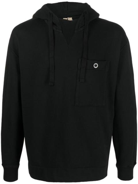 Ten C patch-pocket detail hoodie