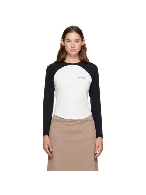 courrèges White & Black Circle Contrast T-shirt