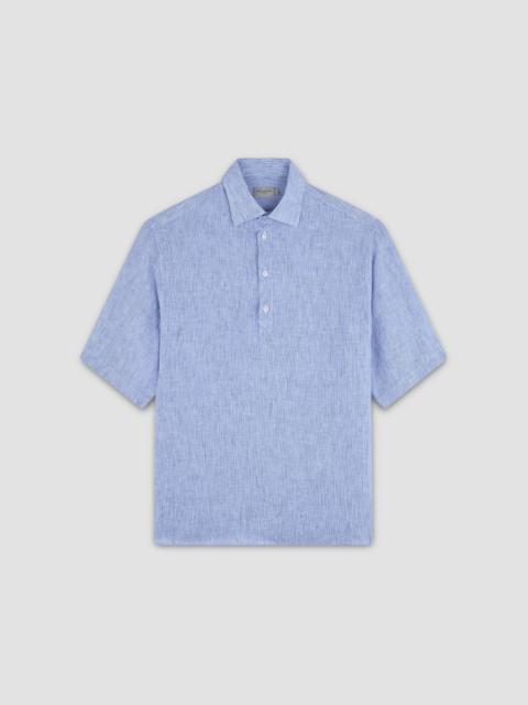 Paul & Shark LINEN POPOVER SHIRT WITH SHORT SLEEVES