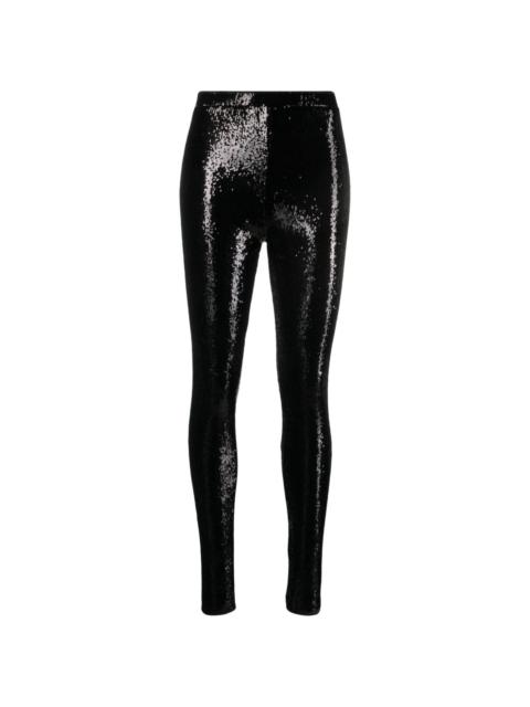 sequin-embellished leggings