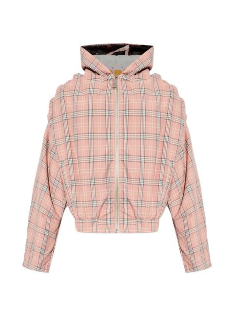 PDF hooded check jacket