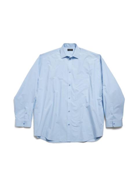 BALENCIAGA Men's Oversized Shirt in Light Blue