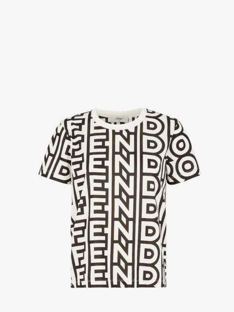 FENDI Two-tone cotton Fendi Roma Capsule T-shirt