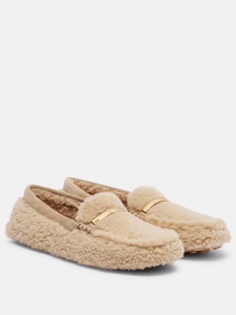 Tod's Gommino suede-trimmed driving shoes