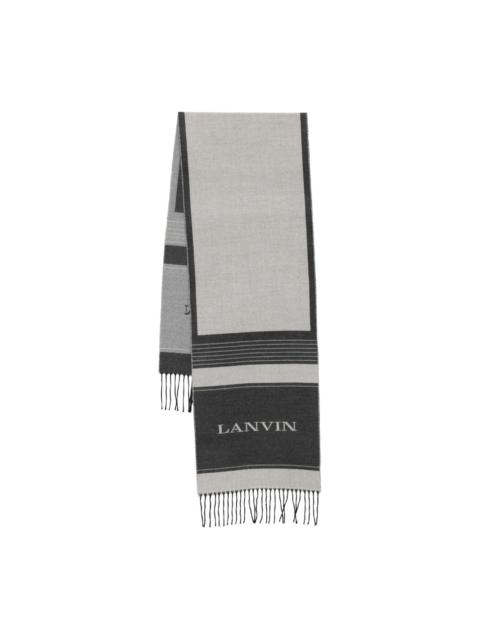 Lanvin logo-lettering scarf