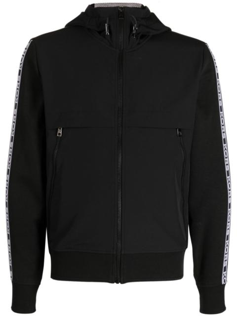 MICHAEL KORS logo-tape zip-up jacket