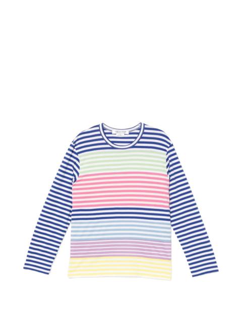 Comme des Garçons Comme des Garçons Cotton Stripe Colored Pattern Tee
