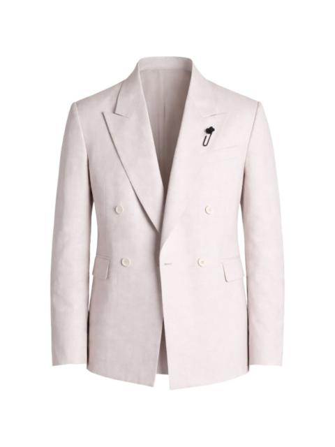 LARDINI double-breasted peak-lapel blazer