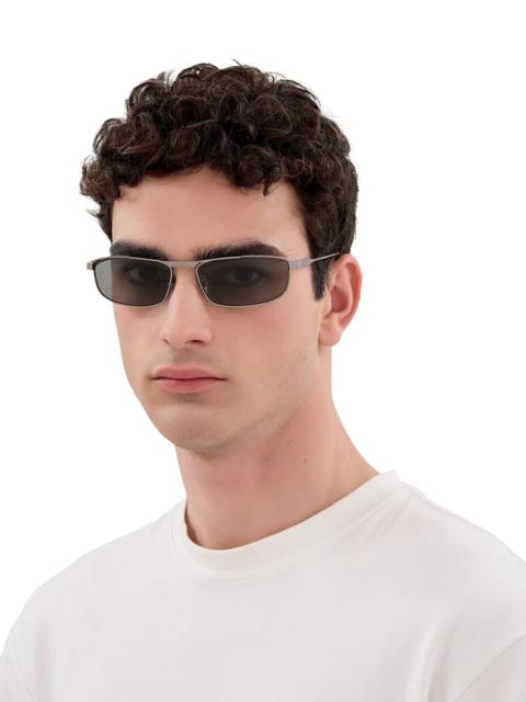 BALENCIAGA Men's Tag 3.0 61MM Rectangular Sunglasses - Ruthenium Black