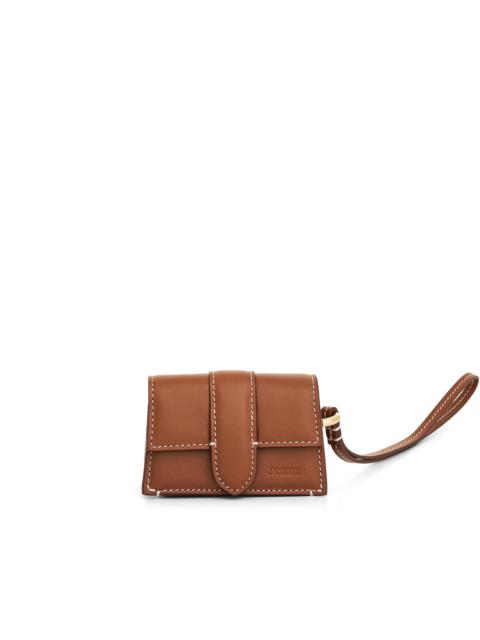 JACQUEMUS Le Porte Bambino Leather Pouch in Light Brown 2