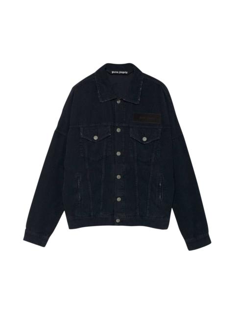 Palm Angels Corduroy Logo Denim Jacket 'Black'