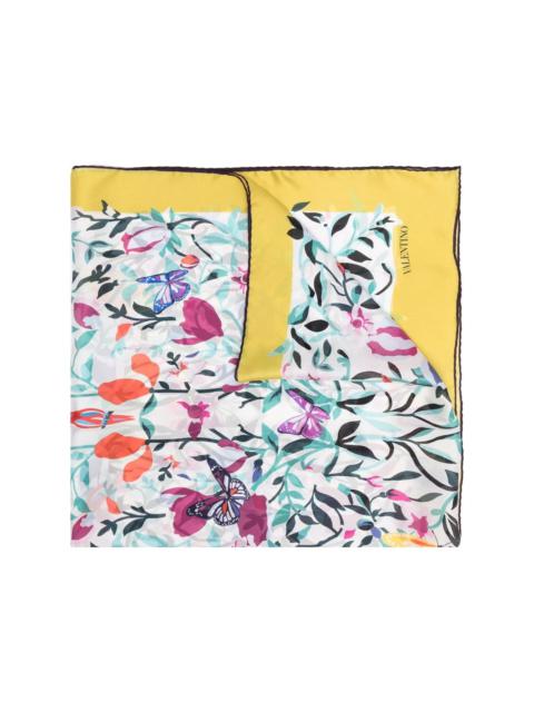 Valentino floral-print silk scarf