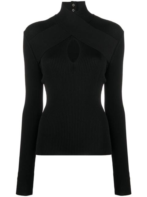 MSGM high neck knitted top