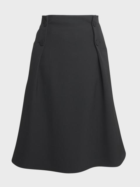 Givenchy Button Wool Skirt
