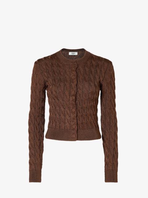 FENDI Cardigan Brown viscose cardigan