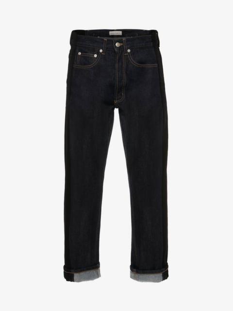 Alexander McQueen Side Insert Jeans in Indigo