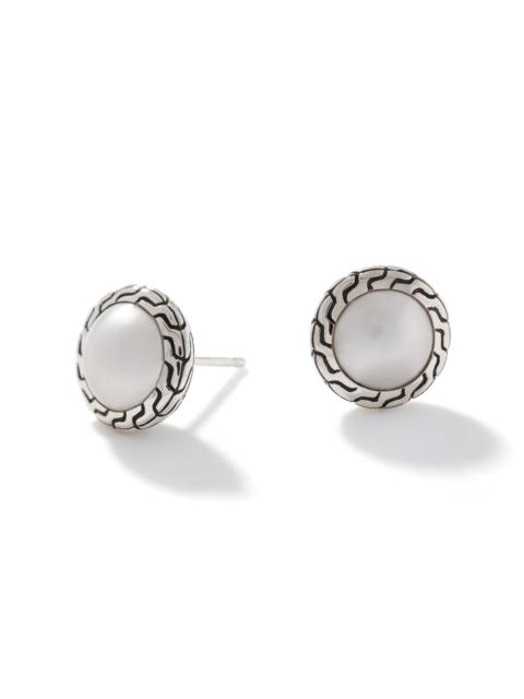 JOHN HARDY Pearl Stud Earrings, Sterling Silver