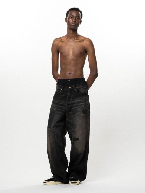 KAMIYA Repaired Baggy Denim Pants