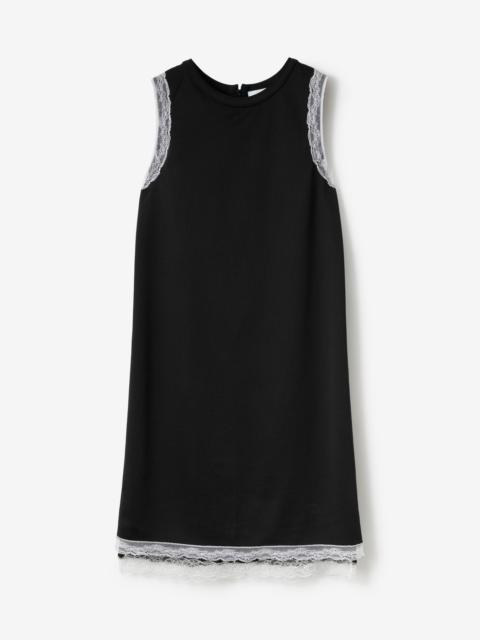 Burberry Sleeveless Lace Trim Mesh Dress