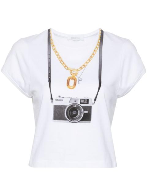 rabanne camera-print cotton T-shirt