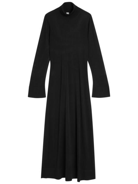 Totême Toteme Split Sleeve Semi-sheer Knit Maxi Dress