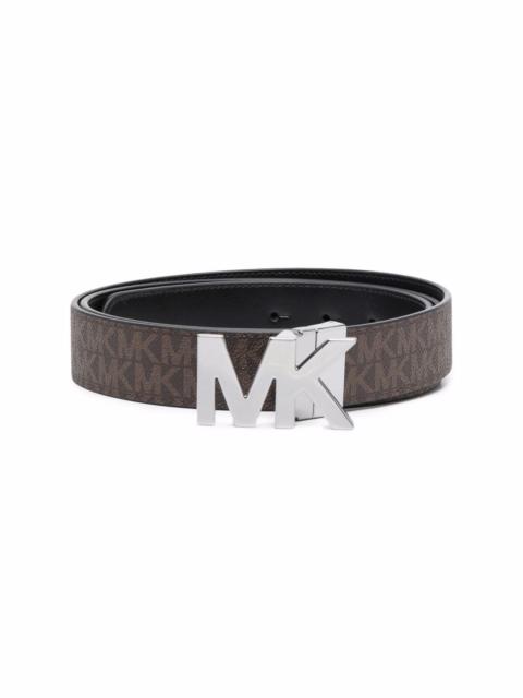 MICHAEL KORS logo-print leather belt
