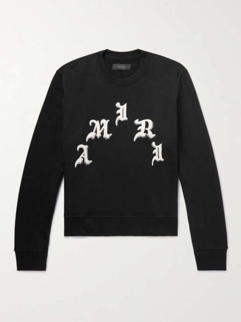 AMIRI + Wes Lang Logo-Embroidered Cotton-Jersey Sweatshirt
