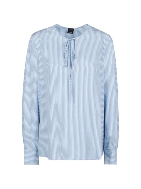 PINKO striped tie-fastening blouse