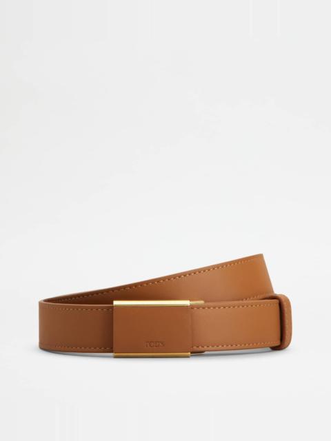 Tod's BELT IN LEATHER - BROWN