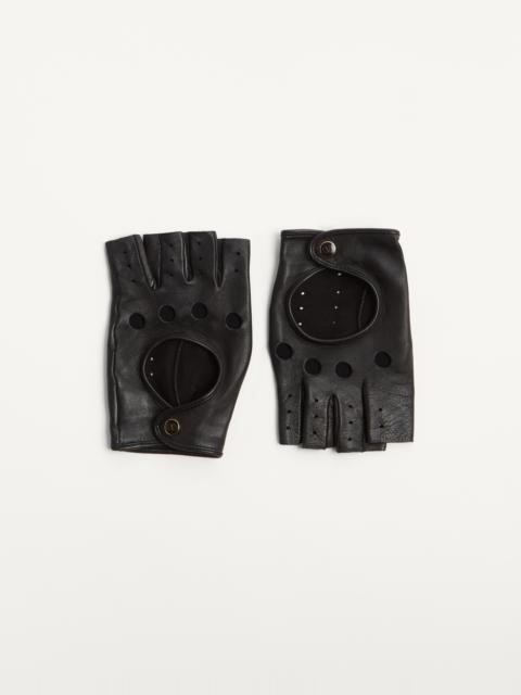 手袋 VALENTINO BLACK LEATHER FINGERLESS GLOVES d93bb9715035771d052c72bdcb371d