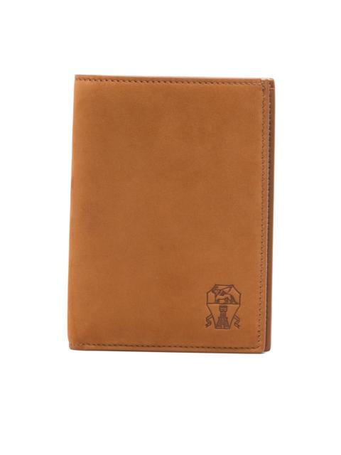 Brunello Cucinelli suede wallet