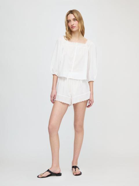 Hill House Home The Maeve Top - White Crisp Voile
