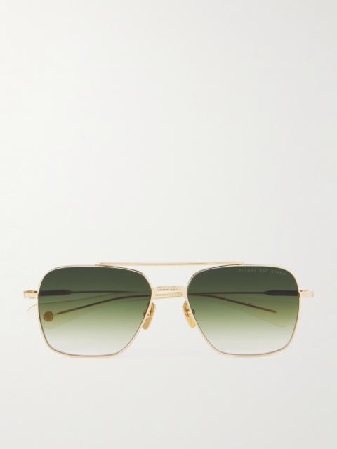 DITA Aviator-Style Gold-Tone and Acetate Sunglasses