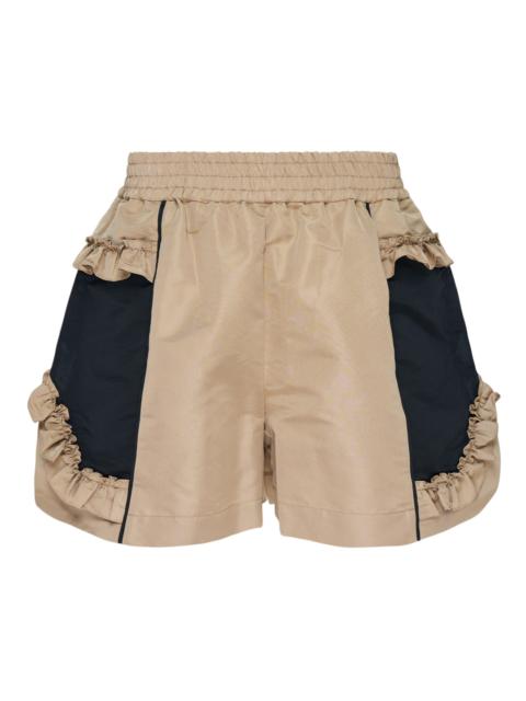 Simone Rocha Ruffle Frill Split-Hem Track Shorts