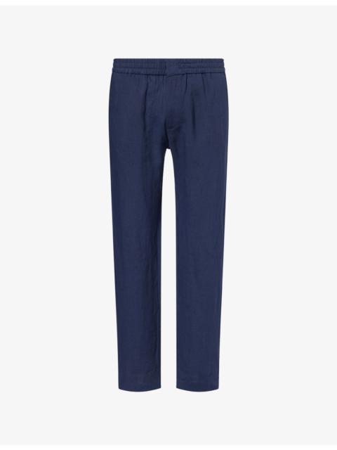 Sunspel Drawstring Tapered-Leg Linen Trousers