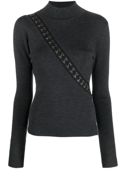 Monse hook-detail mock-neck jumper