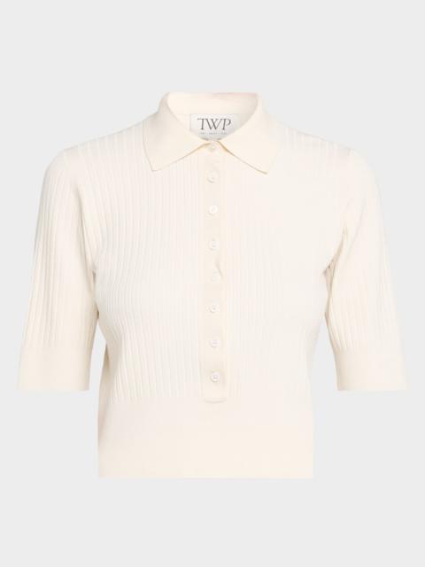 TWP Ribbed Short-Sleeve Top